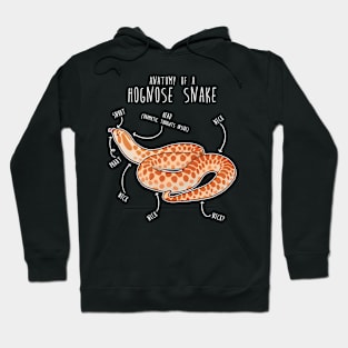 Albino Hognose Snake Anatomy Hoodie